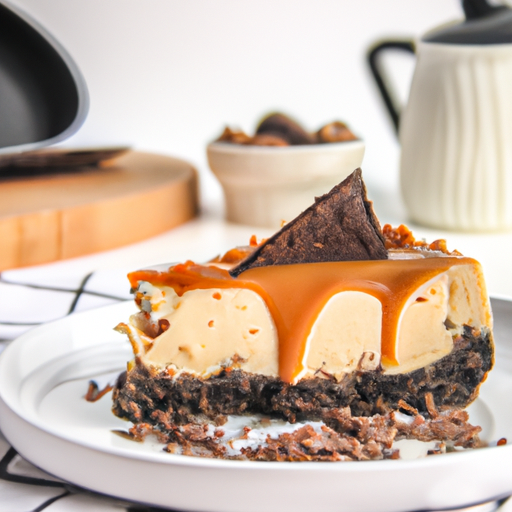 Salted Caramel Chocolate Cheesecake with Buttermilk Biscuit Crust