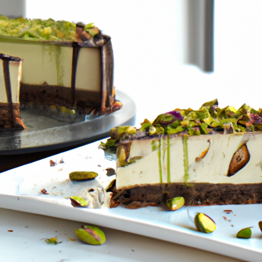 Delightful Pistachio Chocolate Cheesecake