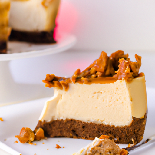 Velvety Toffee Cheesecake with Vanilla Wafer Crust