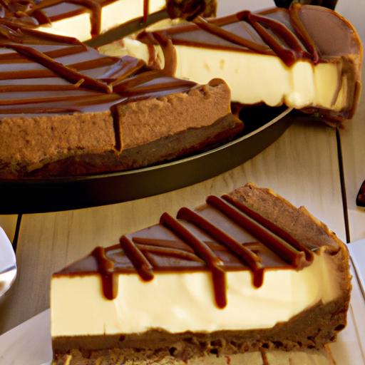 Whiskey & Chocolate Cheesecake with Buttermilk Biscuit Base and Fudge Brownie Topping