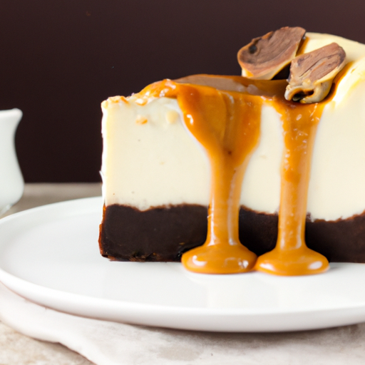 Velvety Vanilla Oreo Cheesecake with Caramel Sauce