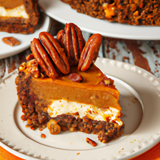 Carrot Cake Chocolate Hazelnut Cheesecake with Candied Pecans