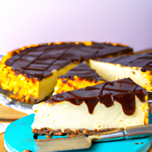 Oatmeal Raisin Cheesecake with Chocolate Ganache Topping