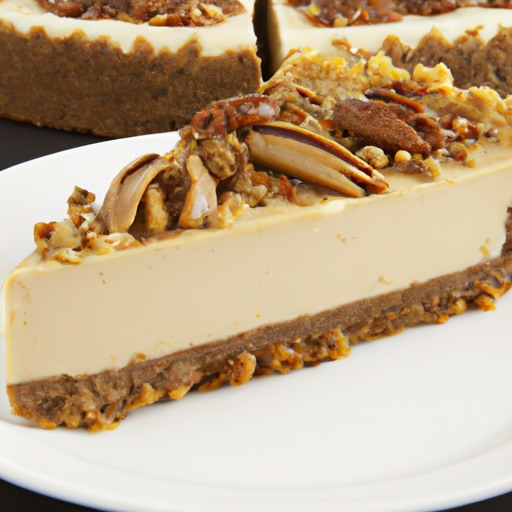 Maple Pecan Granola Cheesecake with Peanut Butter Cup Topping