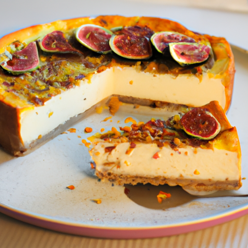 Olive Oil & Sea Salt Cheesecake with Fig & Olive Tapenade Topping