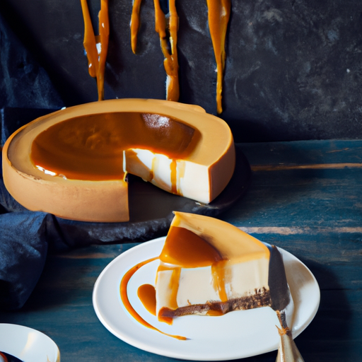 Salted Caramel Cheesecake with Shortbread Base and Caramel Sauce Topping