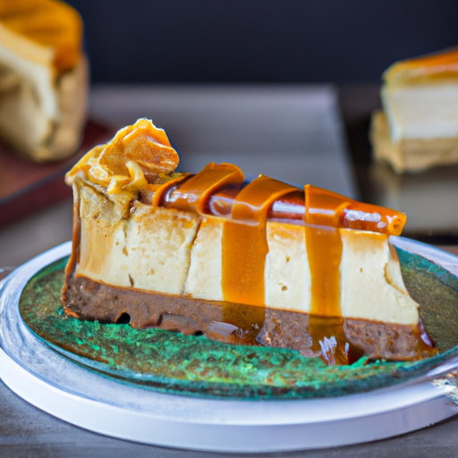 Caramel Bourbon Cheesecake with Brown Butter & Sage Crust and Toffee Crunch Topping