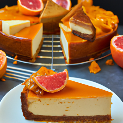 Citrus Salted Caramel Cheesecake with Cornbread Crust