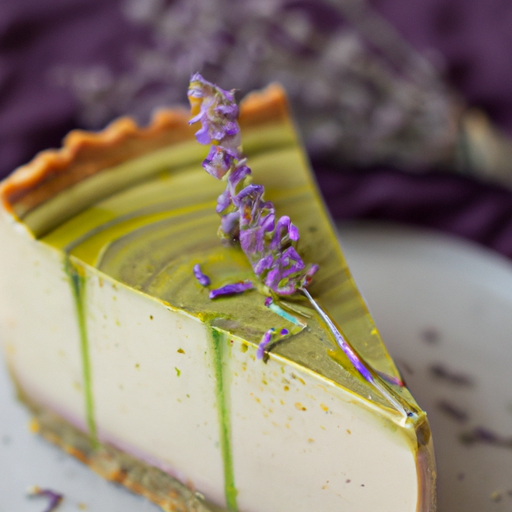 Sage, Pistachio, and Lavender Cheesecake