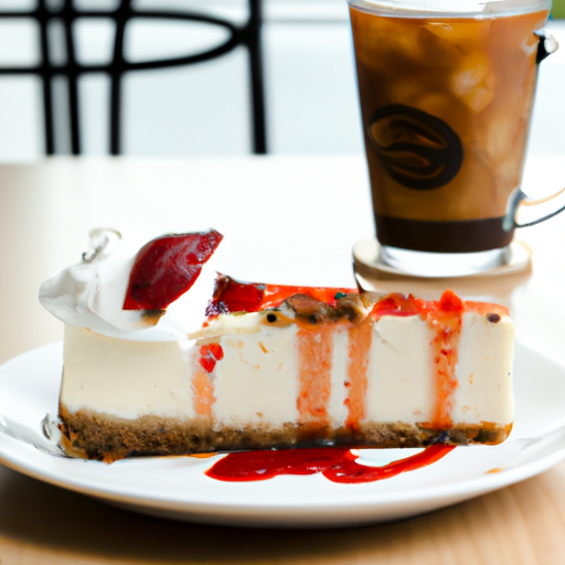 Balsamic Strawberry Cheesecake with Vanilla Frappuccino Topping