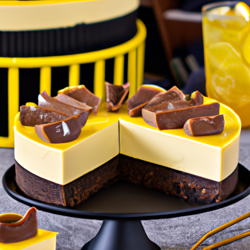 Oreo Olive Oil & Lemon Cheesecake with Peanut Butter Cup Topping