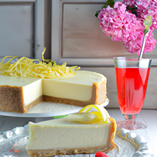 Lemon Champagne Delight Cheesecake