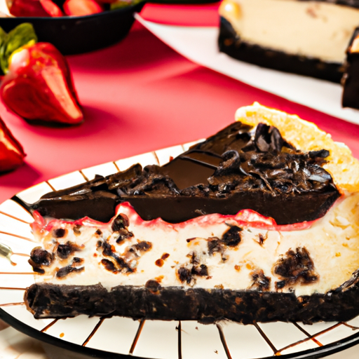 Oreo Crusted Strawberry Cheesecake with Chocolate Ganache