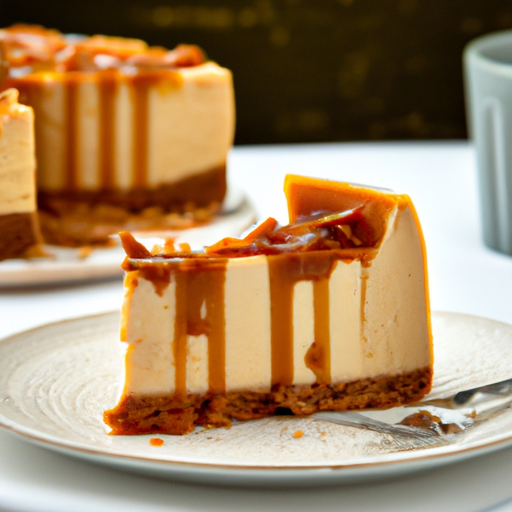 Caramel Macchiato Cheesecake with Graham Cracker Crust