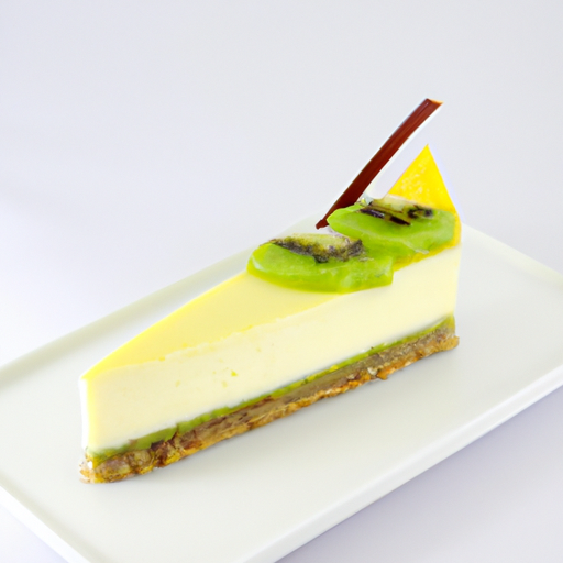 Creamy Pistachio Vanilla Cheesecake with Pineapple & Kiwi Topping