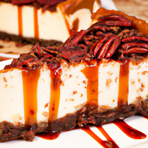 Cinnamon Pecan Cheesecake with Hot Fudge Topping