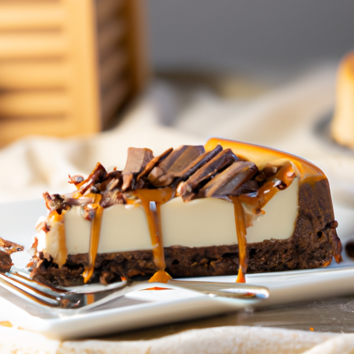 Decadent Hazelnut Chocolate Cheesecake with Buttermilk Biscuit Crust and Fudge Brownie Topping 