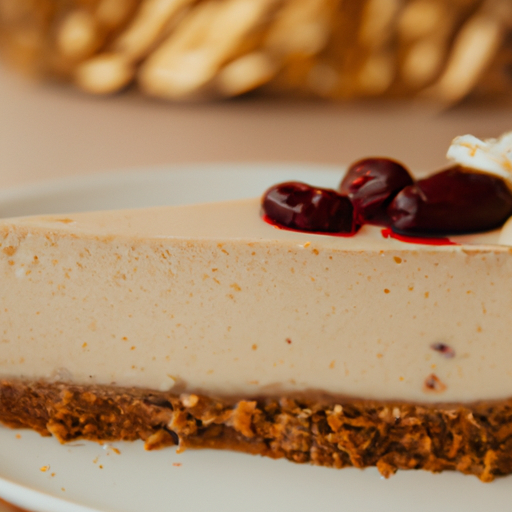 Olive Oil & Sea Salt Cheesecake with Granola & Maple Filling and Whipped Cream & Cherry Topping