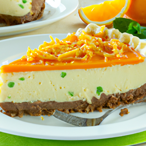 Minty Fresh Cheesecake with Orange Vanilla Topping