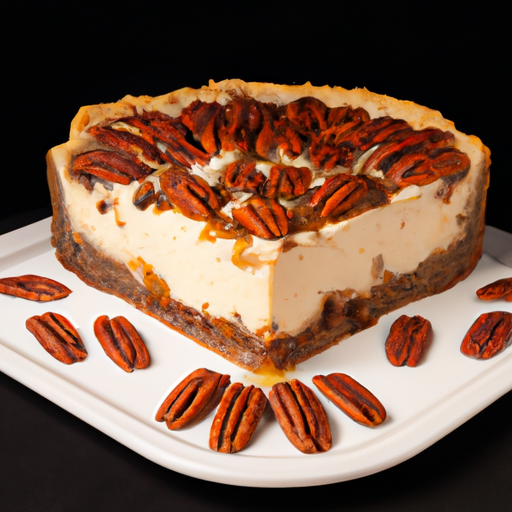 Butter Pecan Pecan Cheesecake with Candied Pecans Topping