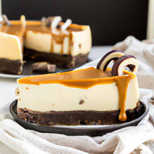 Salted Caramel Oreo Cheesecake with Whipped Cream Topping