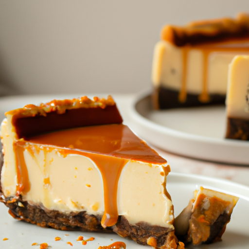 Indulgent Salted Caramel Cheesecake with Bourbon & Butterscotch Topping