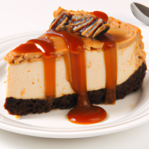 Cookies & Cream Cheesecake with Caramel Sauce