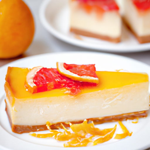 Lemon Bar Cheesecake with Blood Orange & Grapefruit Topping