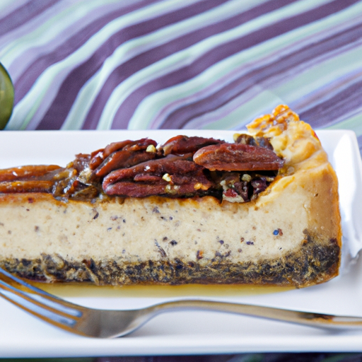 Cheesecake with Pecan Filling and Fig & Olive Tapenade Topping