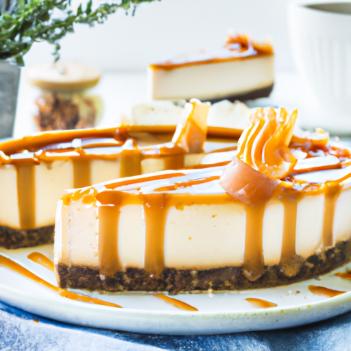 Thyme & Lemon Salted Caramel Cheesecake with Caramel Macchiato Topping