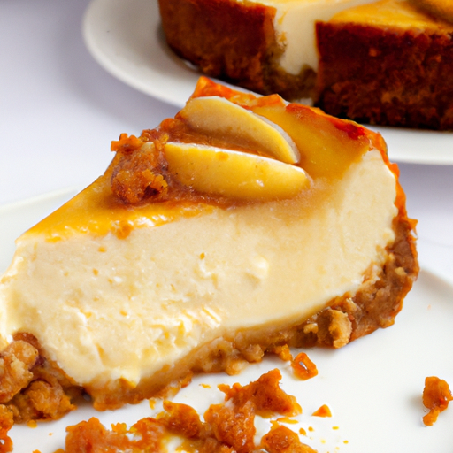 Cinnamon Apple Cheesecake with Bourbon Butterscotch Topping