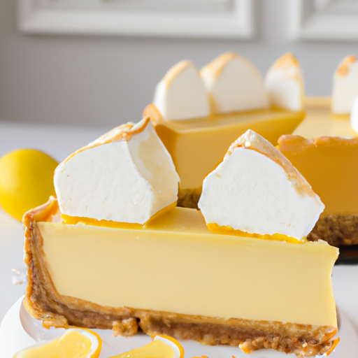 Lemon-Vanilla Cheesecake with Marshmallow Topping