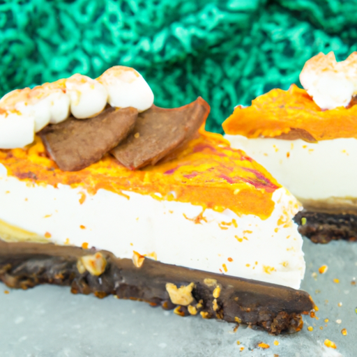 A Nutmeg, Sweet Potato and Marshmallow Cheesecake on a Black & White Cookie Crust