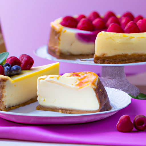 Cinnamon Roll Cheesecake with Olive Oil & Lemon Filling and Berries & Cream Topping