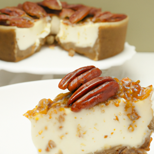 Maple Pecan Cheesecake with Candied Pecans