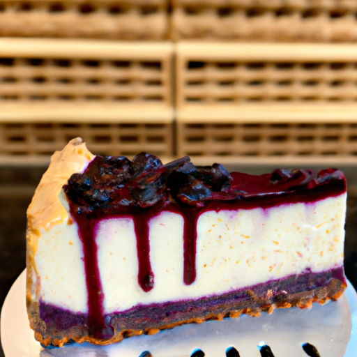 Acai Berry Cheesecake with Berries & Cream topping