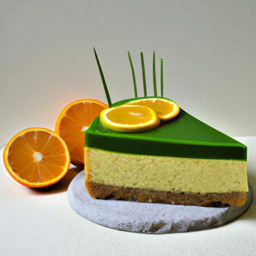 Matcha, Avocado & Orange Cheesecake