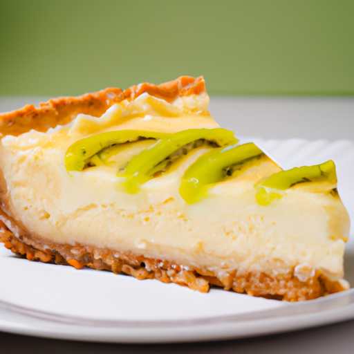 Apple Pie New York Cheesecake with Pineapple &amp; Kiwi Topping