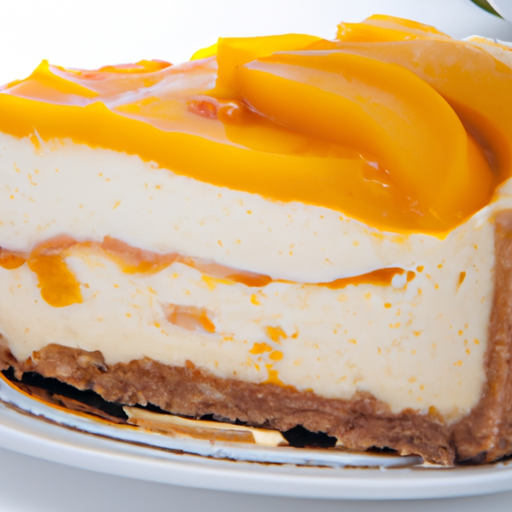 Creamy Peach Mango Cheesecake