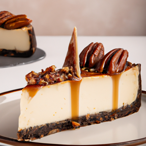 Maple Pecan Salted Caramel Cheesecake with Chocolate Ganache Topping