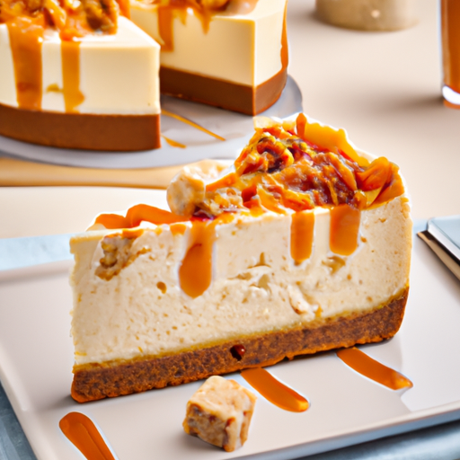 Bourbon Caramel Cheesecake with Carrot Cake Crust and Vanilla Bean Frappuccino Topping