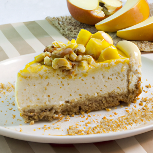 Banana Nut, Cinnamon & Apple Cheesecake with Peach & Mango Topping