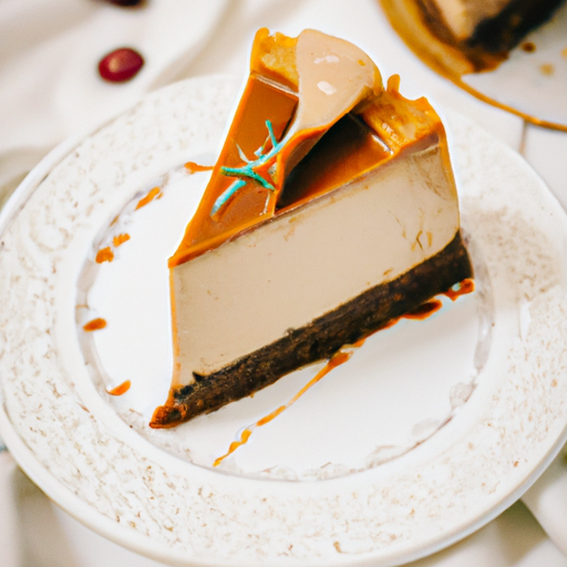 Bourbon Caramel Espresso Cheesecake with Brown Butter & Sage Base