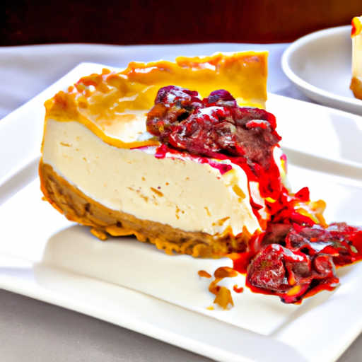 Baked Brie & Cranberry Cheesecake with Vanilla Filling and Whipped Cream Topping