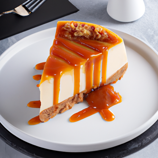 Carrot Cake Cheesecake with Caramel Sauce