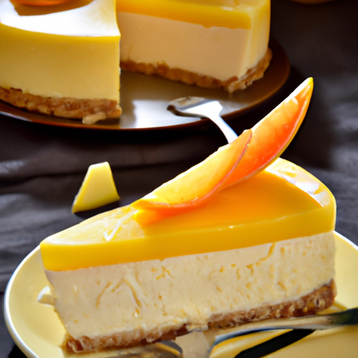 Mango Cheesecake with Grapefruit & Honey Topping