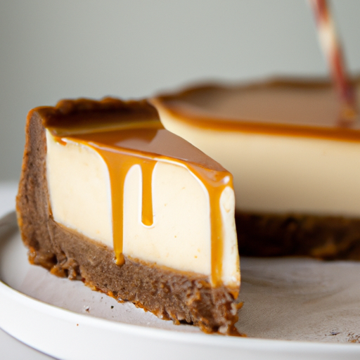 Ginger Snap and Cardamom Cheesecake with Salted Caramel Topping