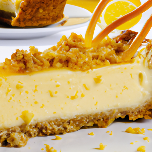 Oatmeal Raisin Cheesecake with Olive Oil & Lemon Filling and Toffee Crunch Topping