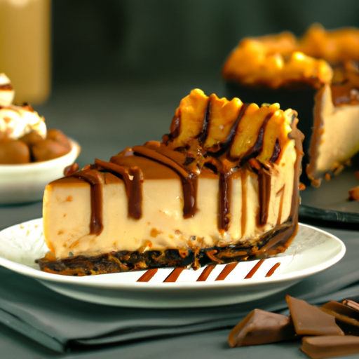 Churro Chocolate Hazelnut Cheesecake with Chocolate Ganache Topping