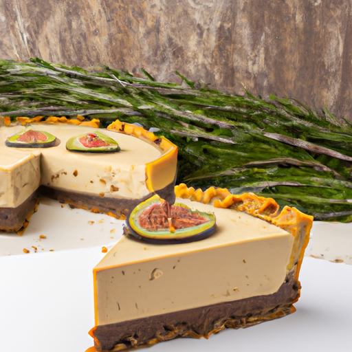 Rosemary, Fig, and Peanut Butter Cup Cheesecake with Hemp Hearts Base